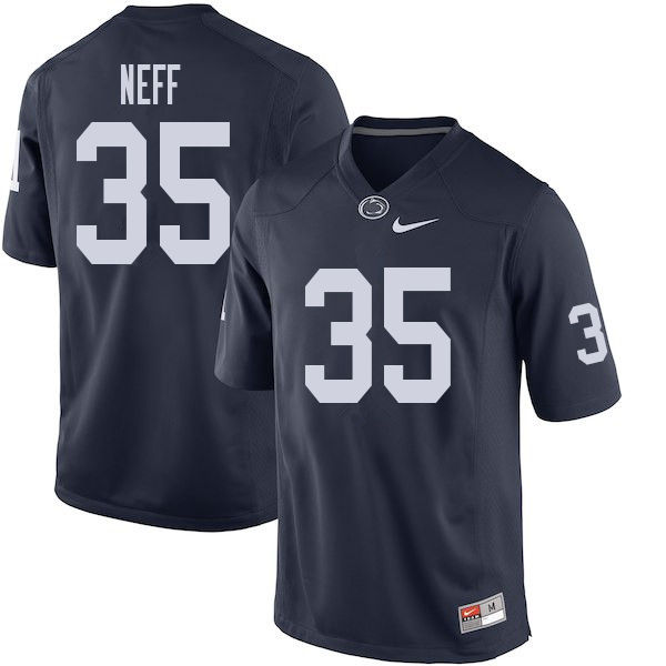 Men #35 Justin Neff Penn State Nittany Lions College Football Jerseys Sale-Navy